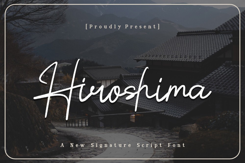 Beispiel einer Hiroshima-Schriftart