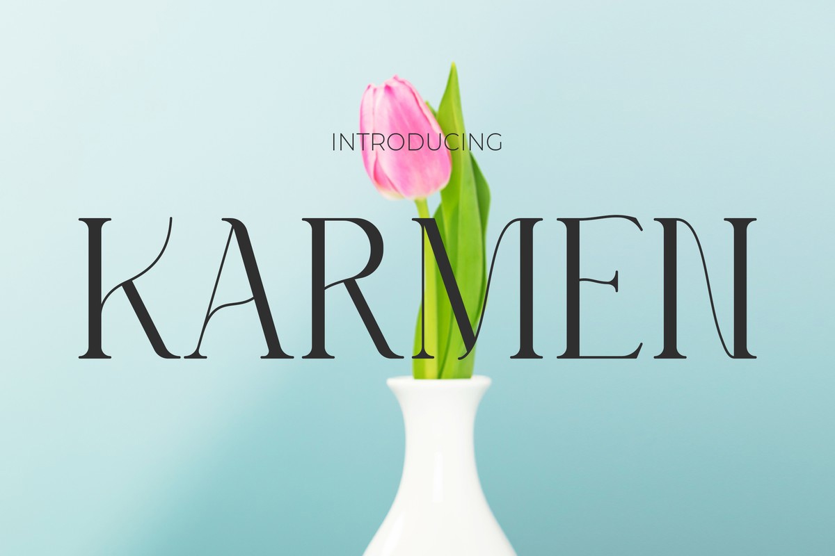 Beispiel einer Karmen-Schriftart