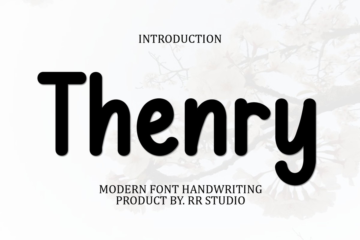 Beispiel einer Thenry-Schriftart