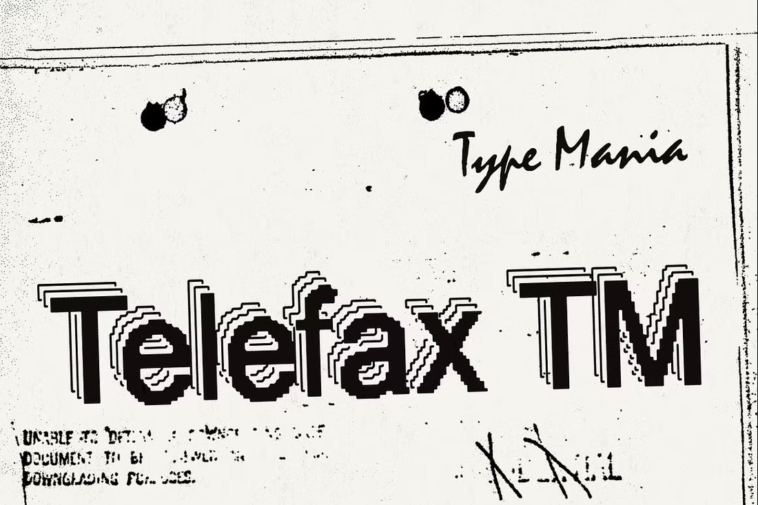 Beispiel einer Telefax TM Regular-Schriftart