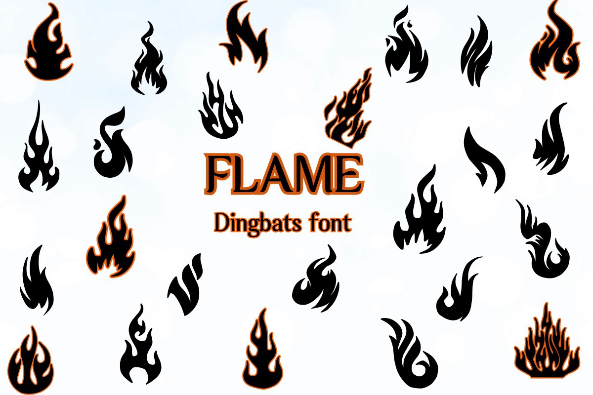 Beispiel einer Flame Regular-Schriftart