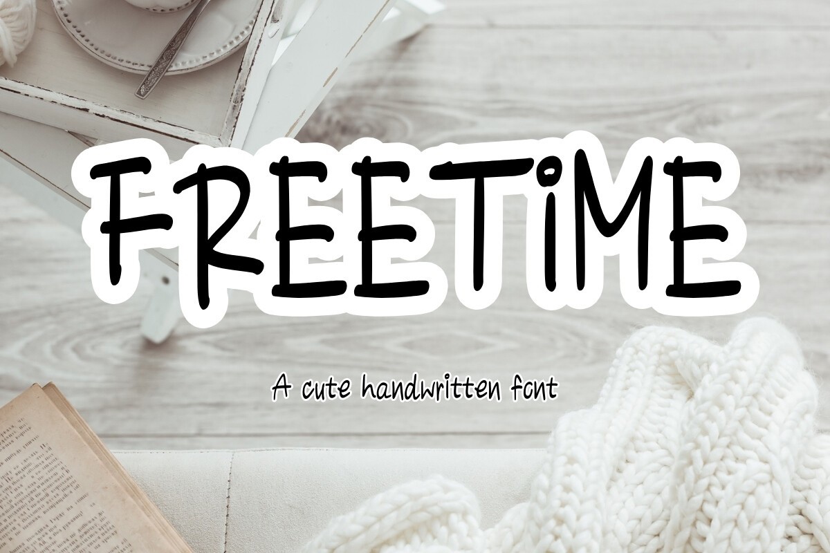 Beispiel einer Free Time-Schriftart