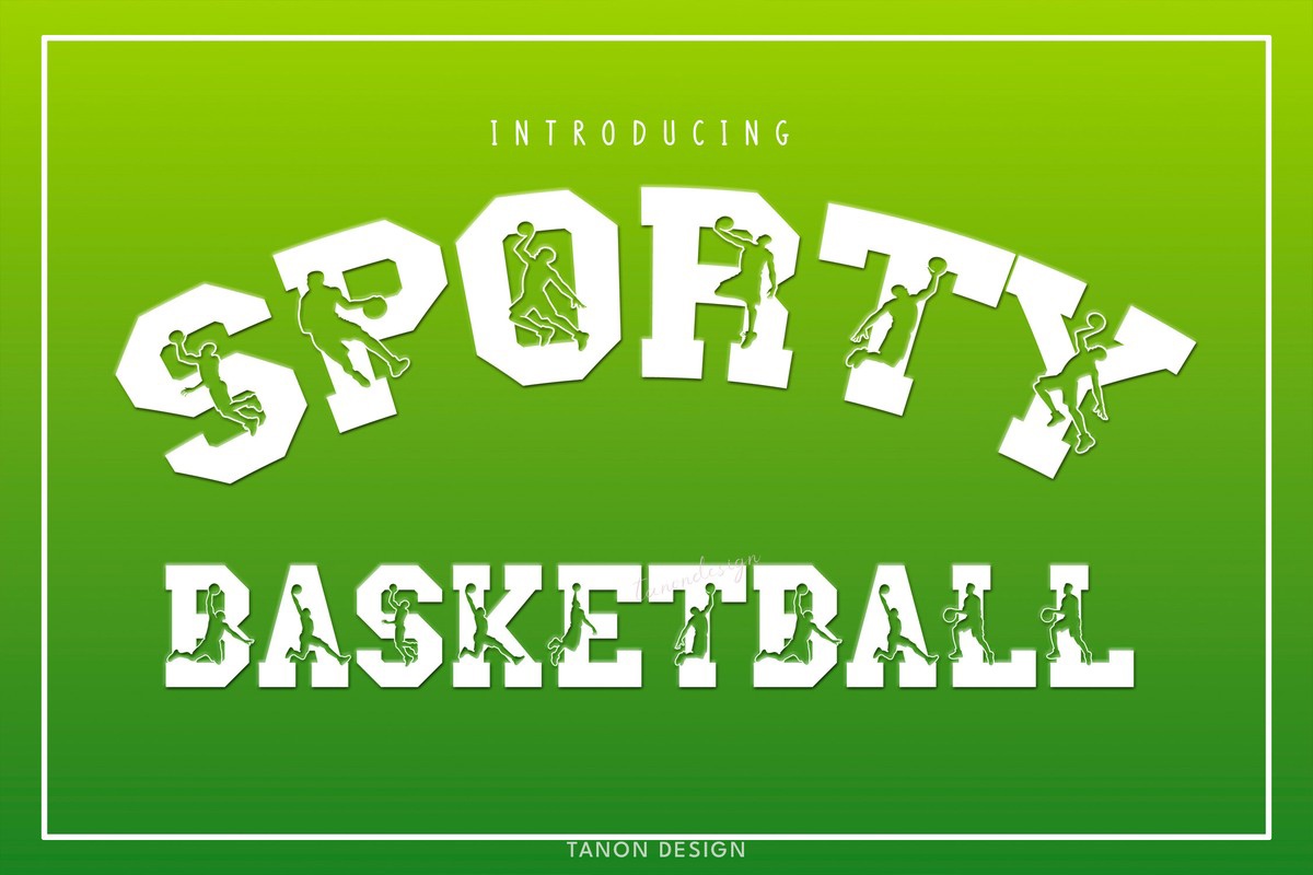 Beispiel einer Sporty Basketball-Schriftart