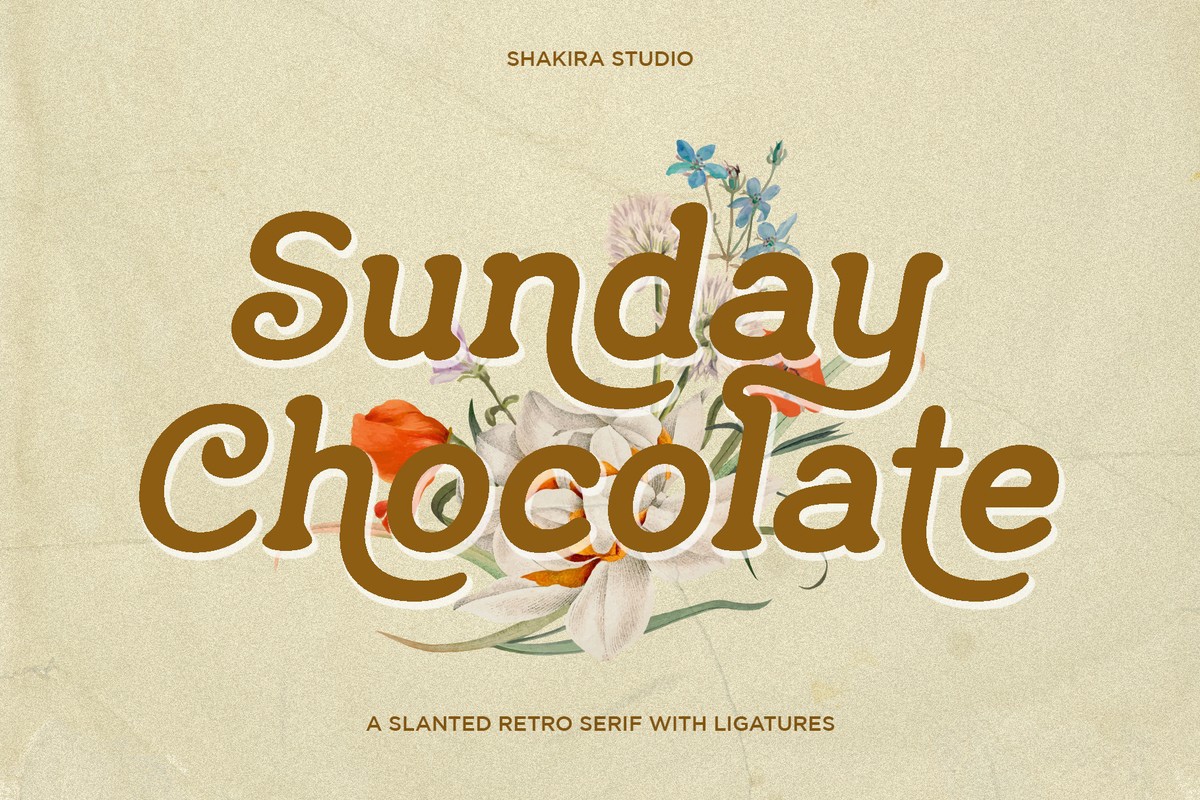 Beispiel einer Sunday Chocolate-Schriftart