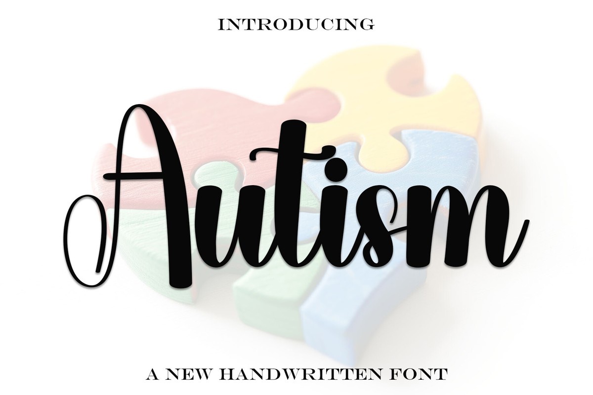 Beispiel einer Autism Regular-Schriftart