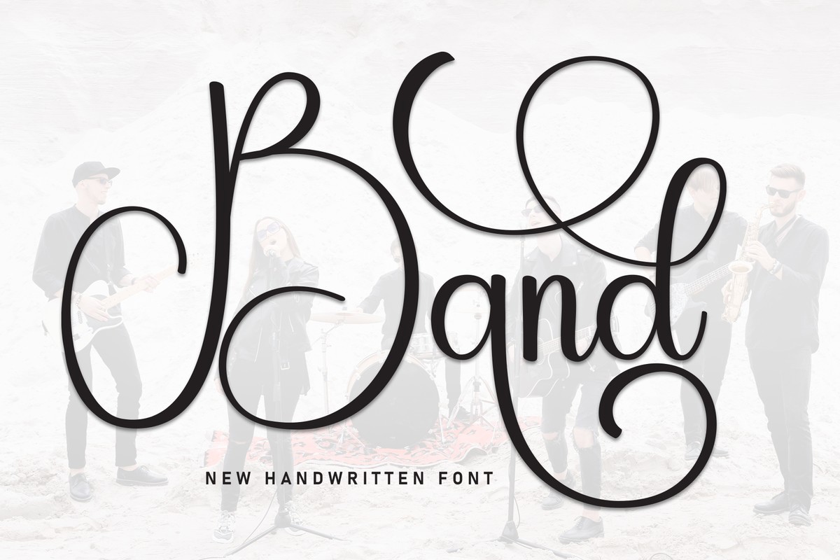 Beispiel einer Band-Schriftart