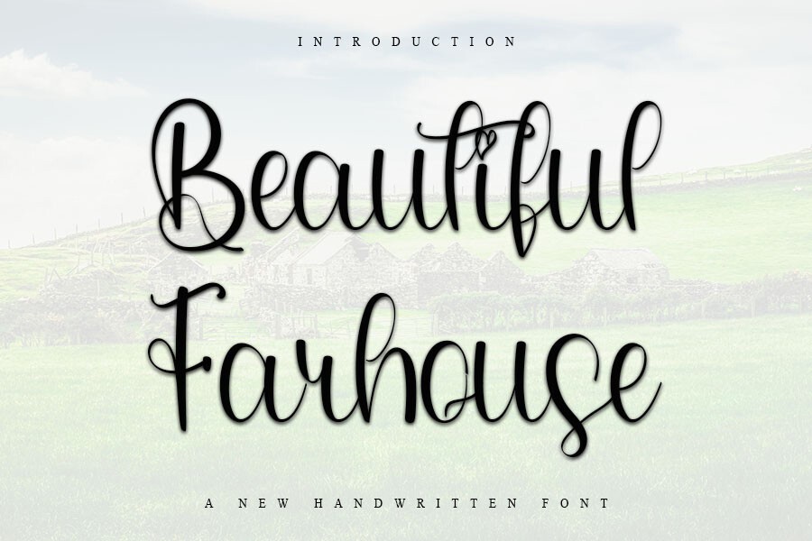 Beispiel einer Beautiful Farmhouse Regular-Schriftart