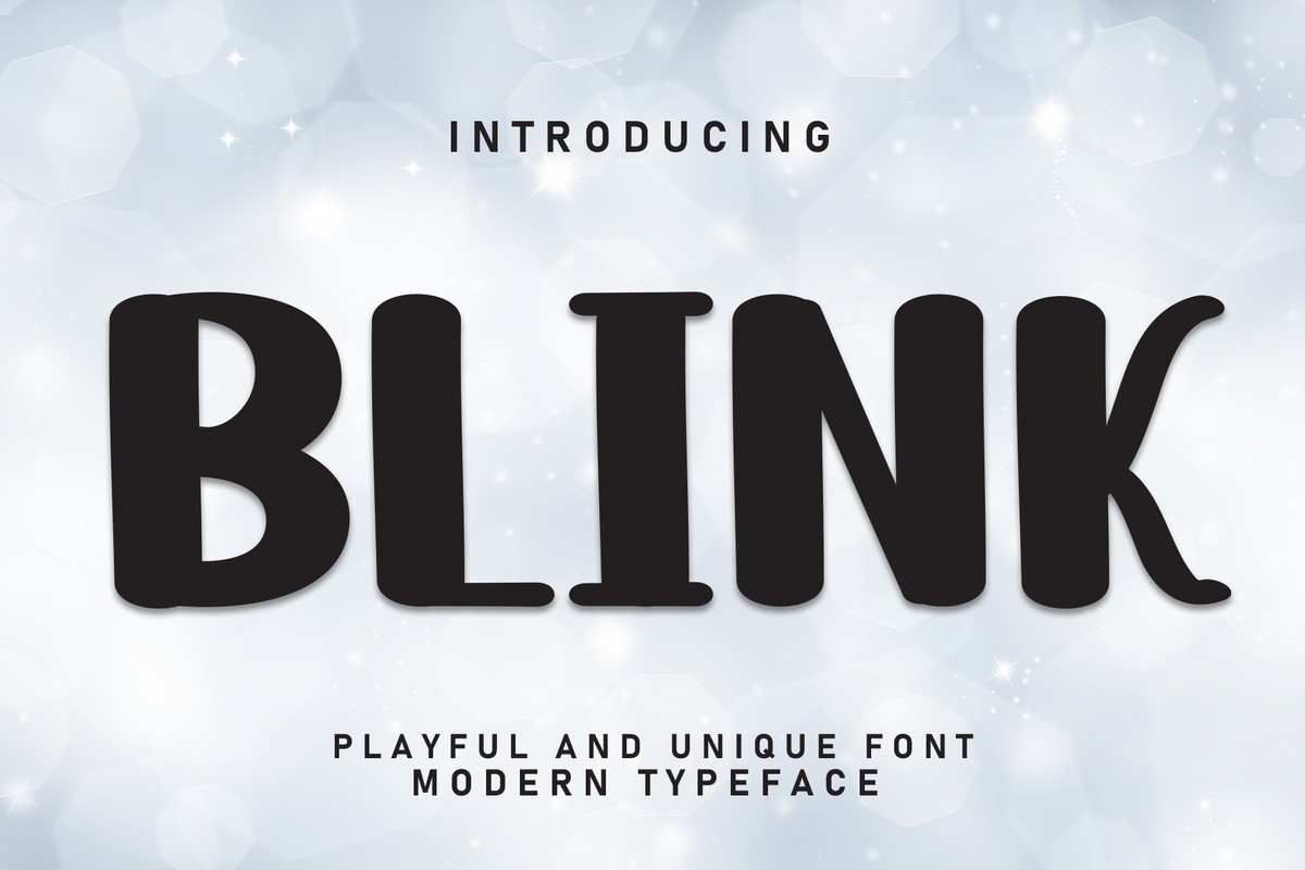 Beispiel einer Blink Regular-Schriftart