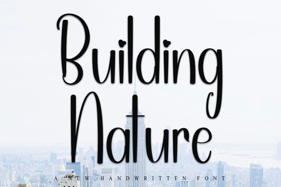 Beispiel einer Building Nature Regular-Schriftart