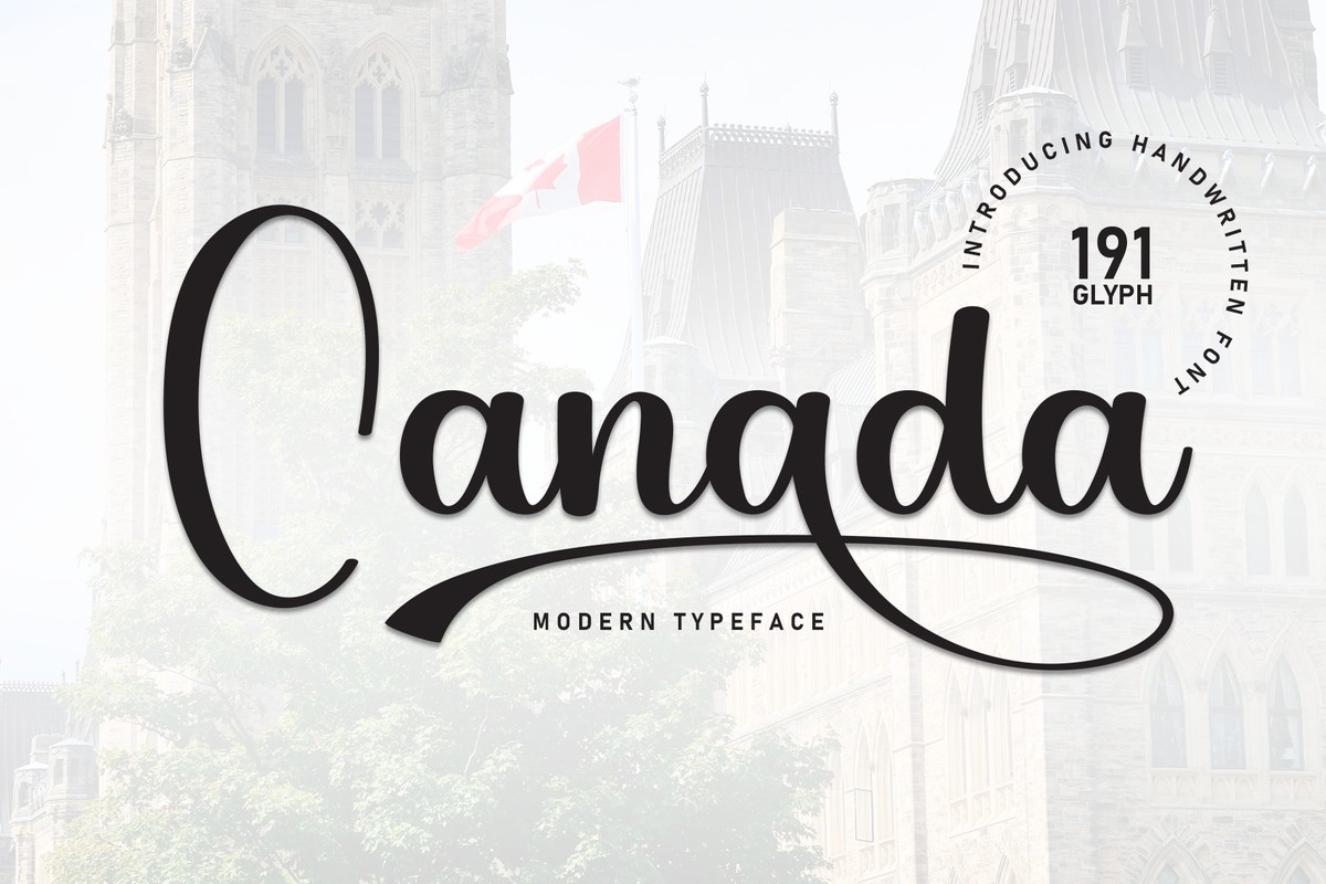 Beispiel einer Canada-Schriftart