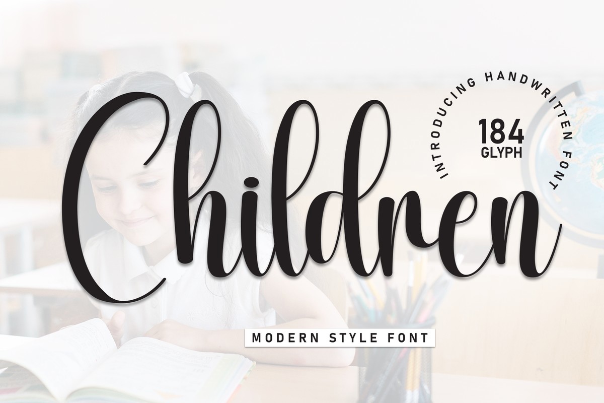 Beispiel einer Children-Schriftart