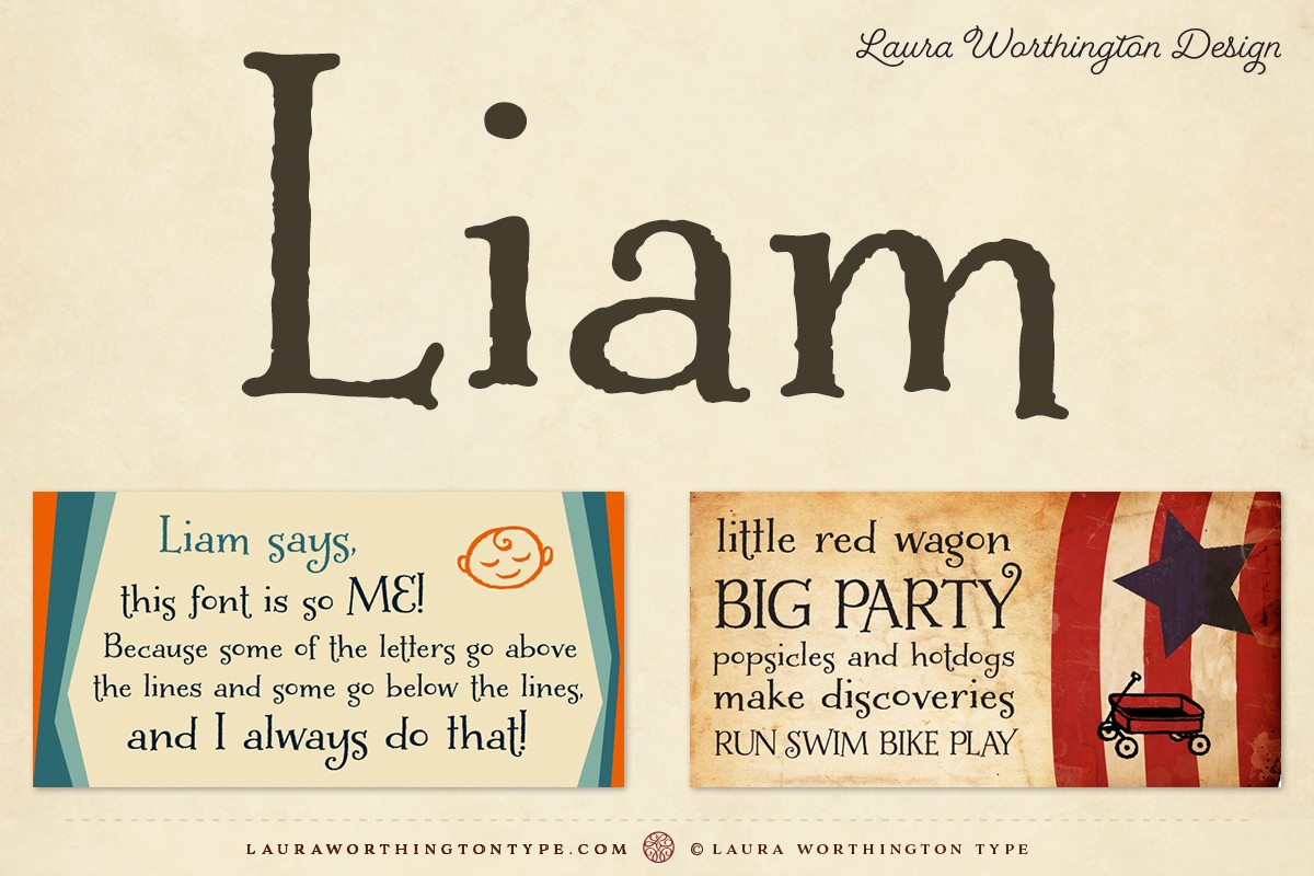 Beispiel einer Liam-Schriftart