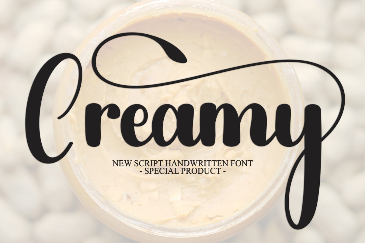 Beispiel einer Creamy-Schriftart