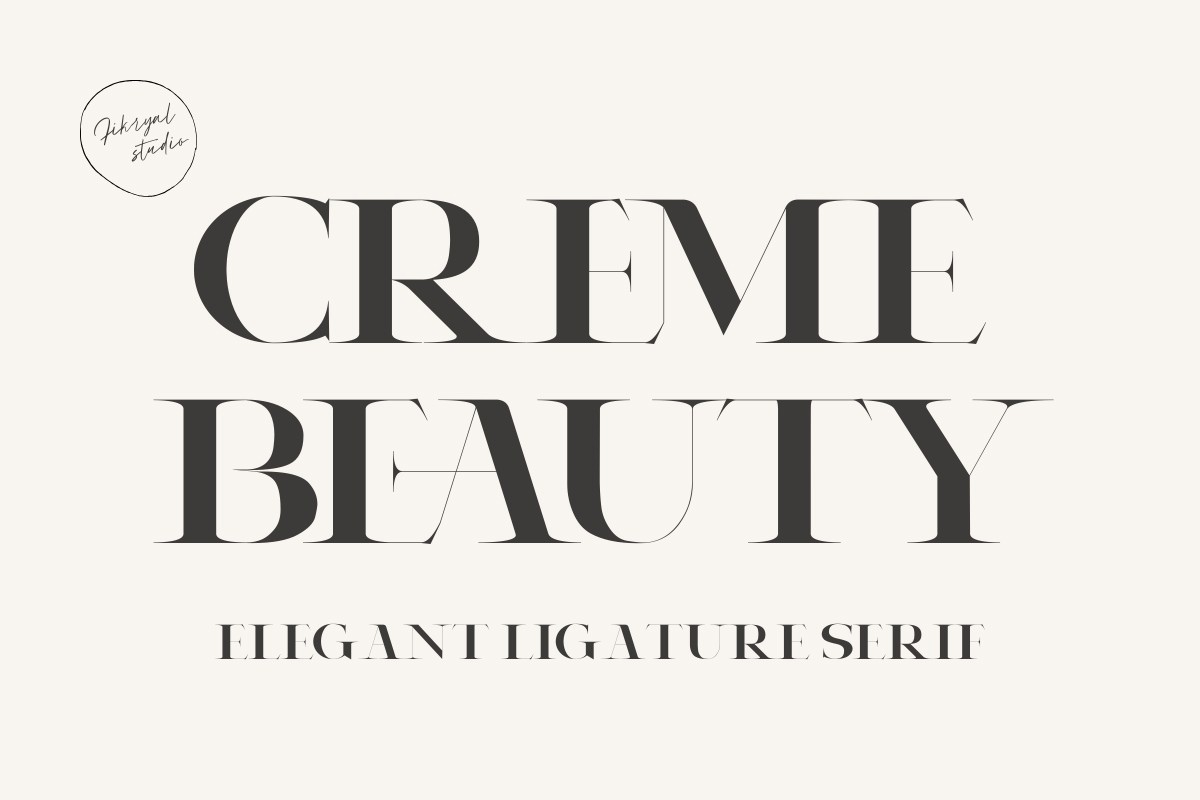 Beispiel einer Creme Beauty-Schriftart