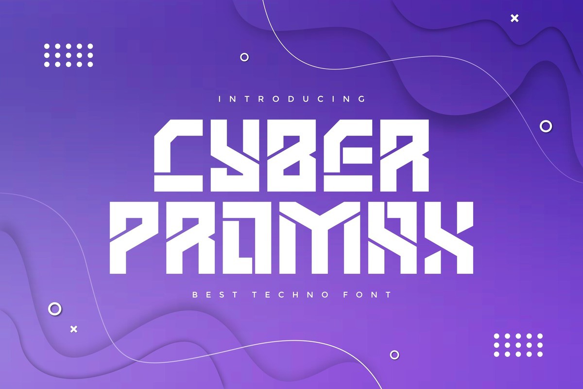 Beispiel einer Cyber Promax-Schriftart