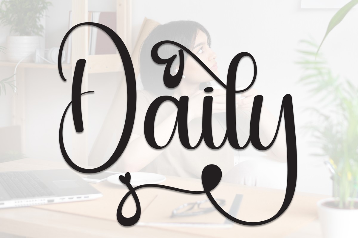 Beispiel einer Daily-Schriftart