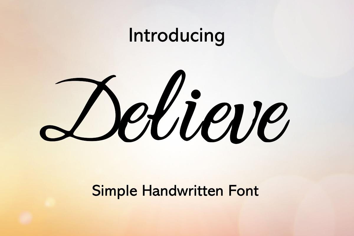 Beispiel einer Delieve-Schriftart