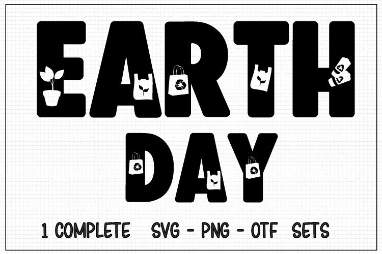 Beispiel einer Earth Day Regular-Schriftart