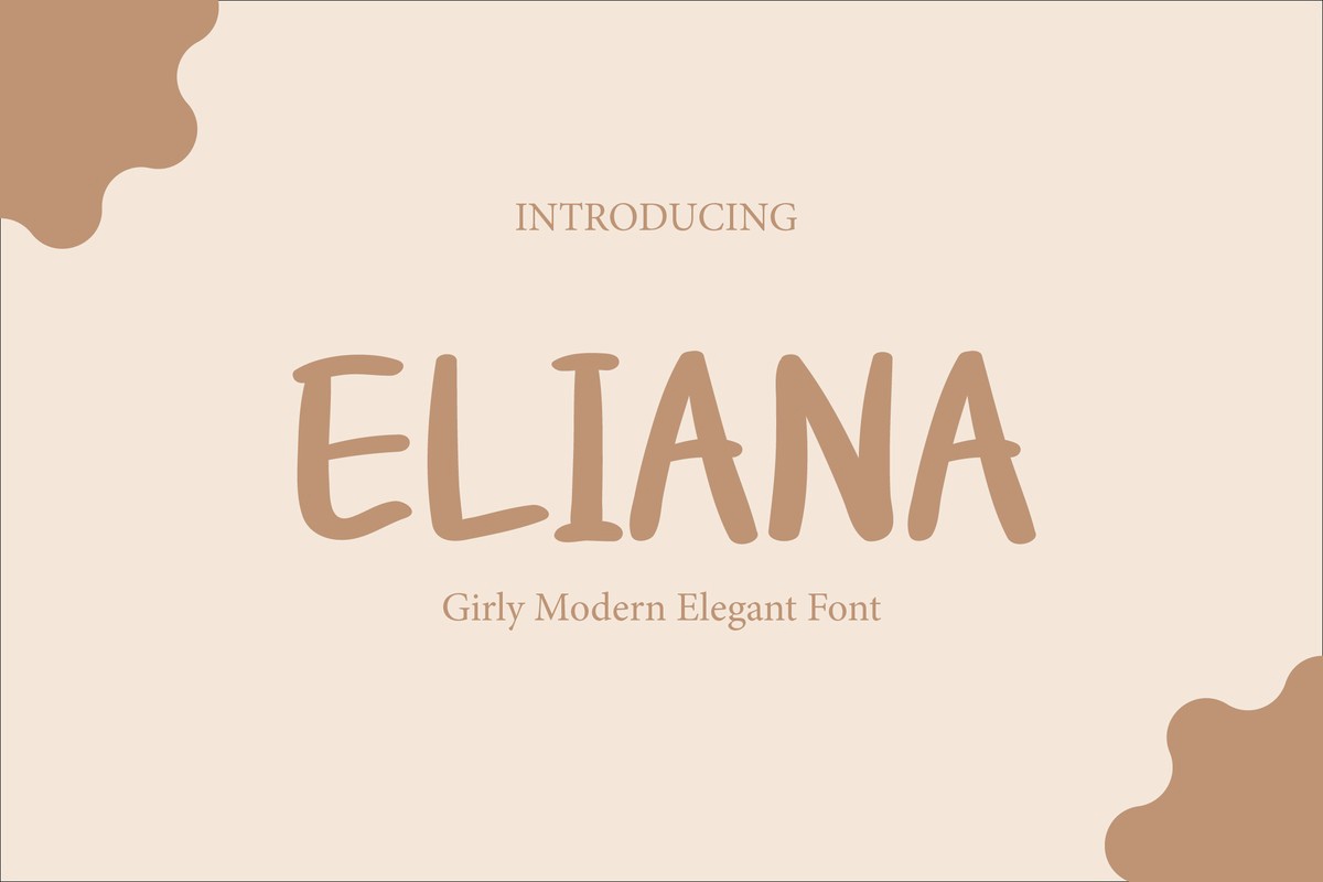 Beispiel einer Eliana-Schriftart