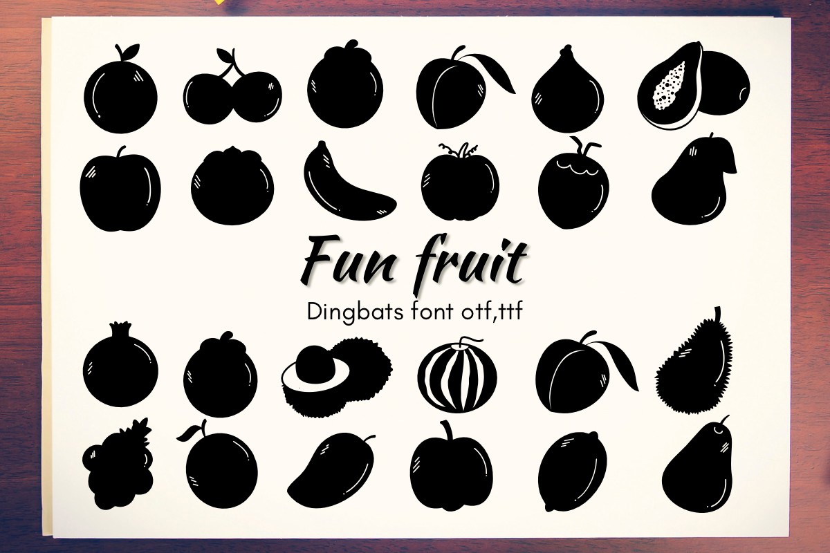 Beispiel einer Fun Fruit-Schriftart