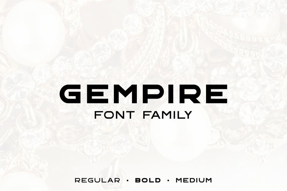 Beispiel einer Gempire Bold-Schriftart