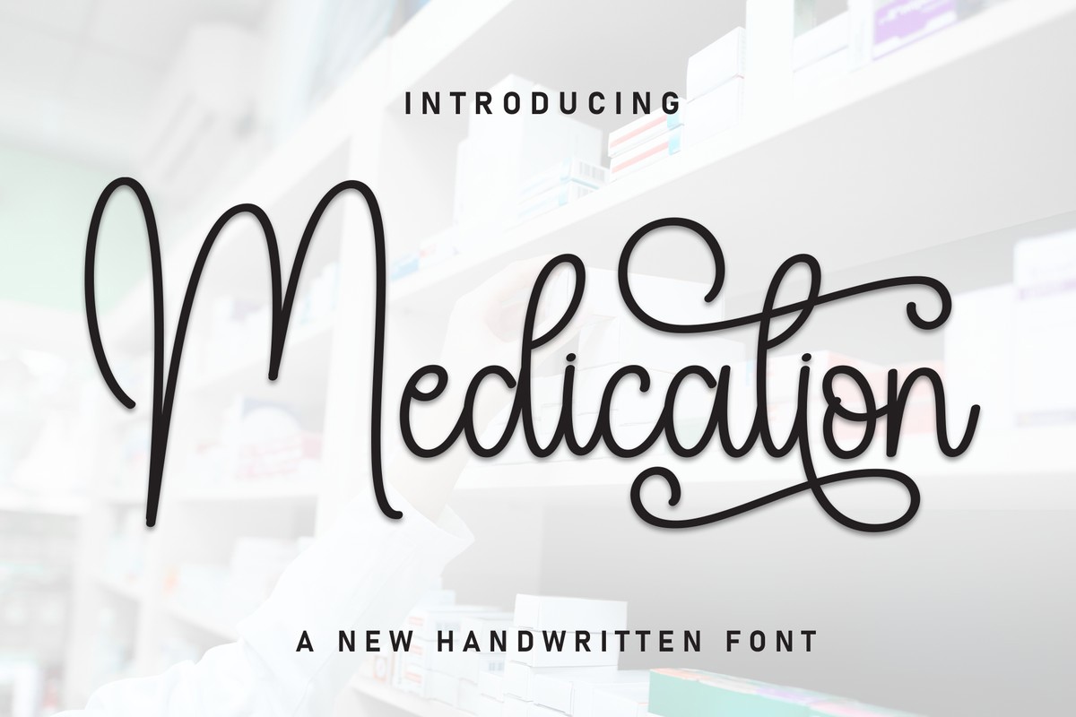 Beispiel einer Medication-Schriftart