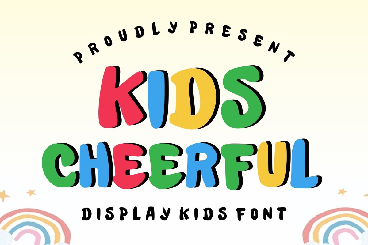 Beispiel einer Kids Cheerful-Schriftart