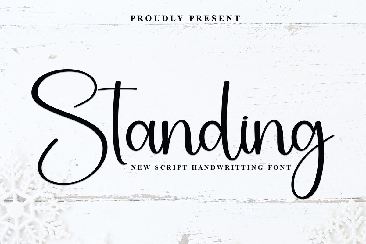 Beispiel einer Standing-Schriftart