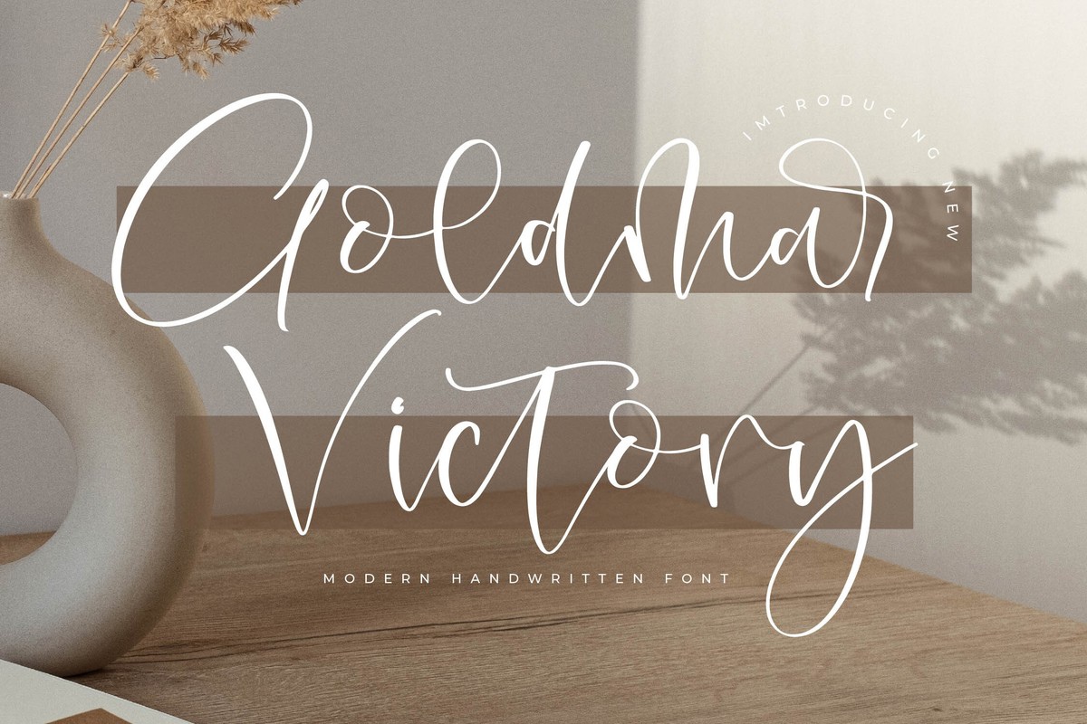 Beispiel einer Goldmar Victory Regular-Schriftart