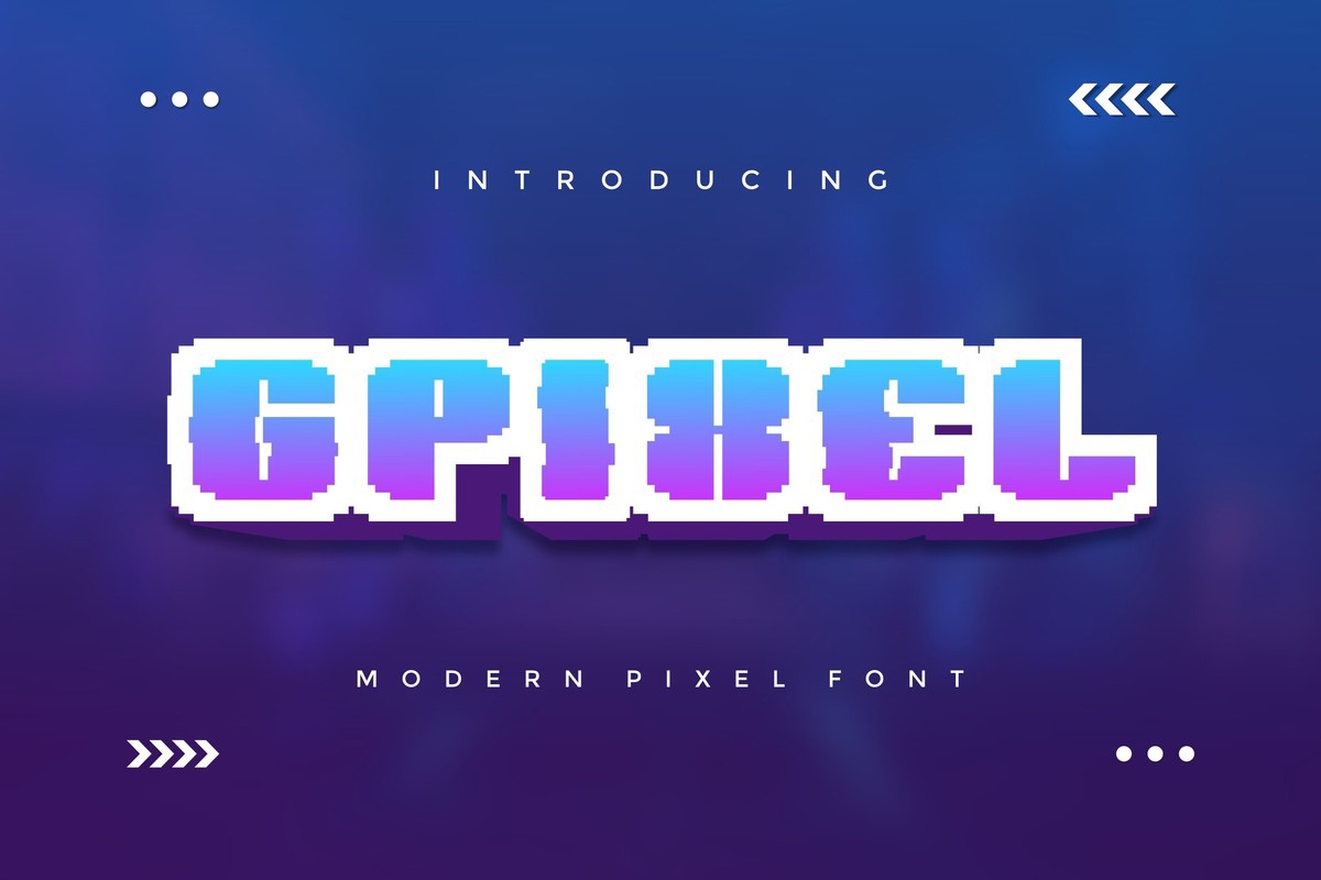 Beispiel einer Gpixel-Schriftart