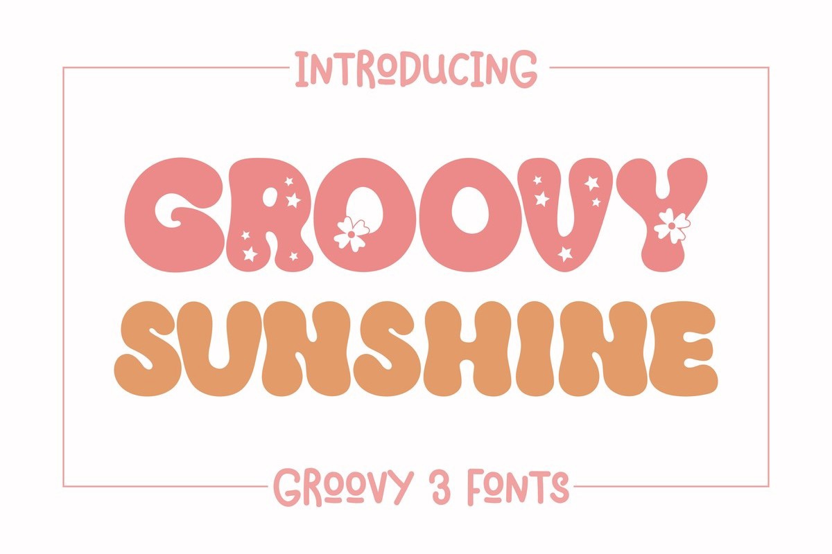 Beispiel einer Groovy Sunshine-Schriftart