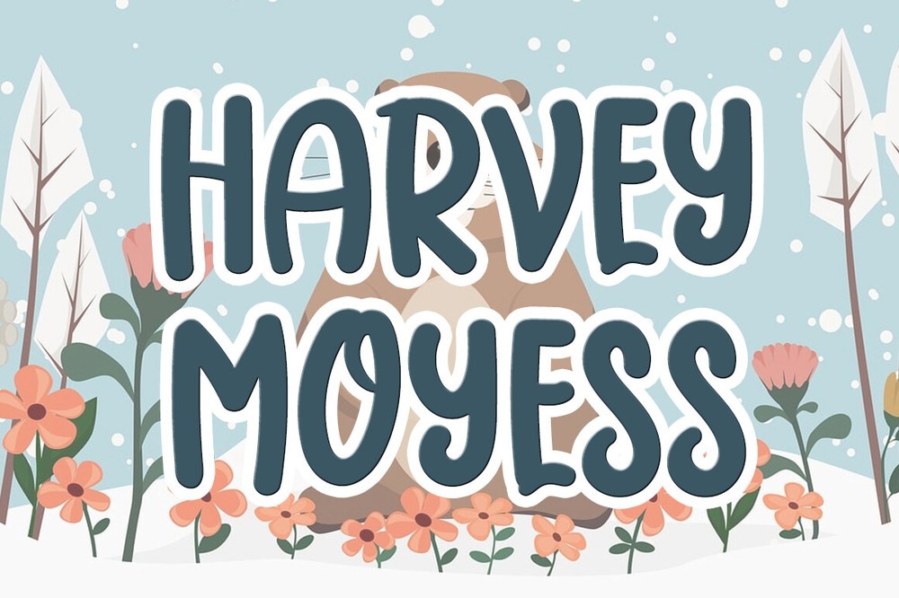 Beispiel einer Harvey Moyess-Schriftart