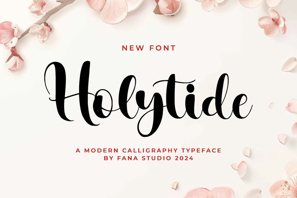 Beispiel einer Holytide Regular-Schriftart