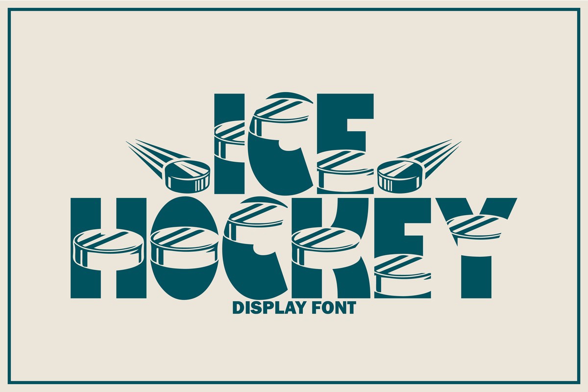 Beispiel einer Ice Hockey Regular-Schriftart