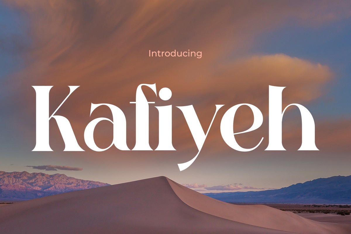 Beispiel einer Kafiyeh-Schriftart