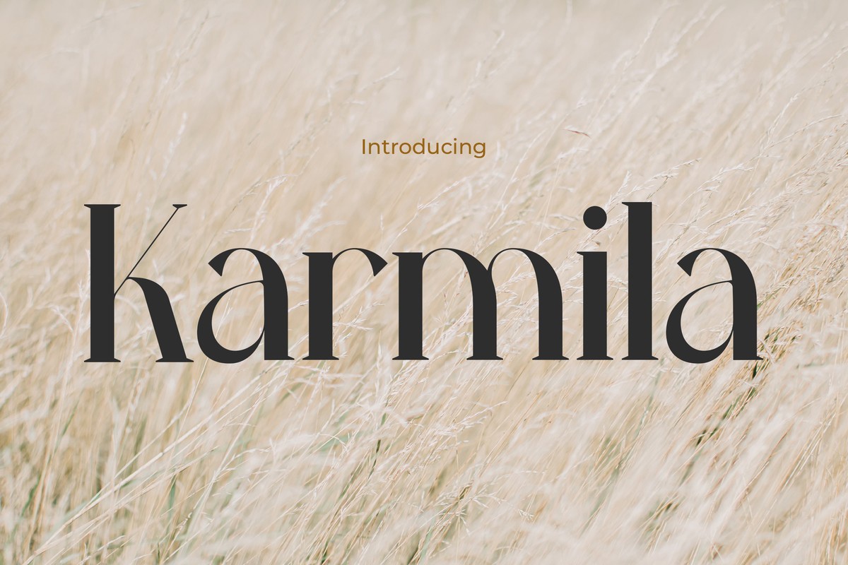 Beispiel einer Karmila Regular-Schriftart