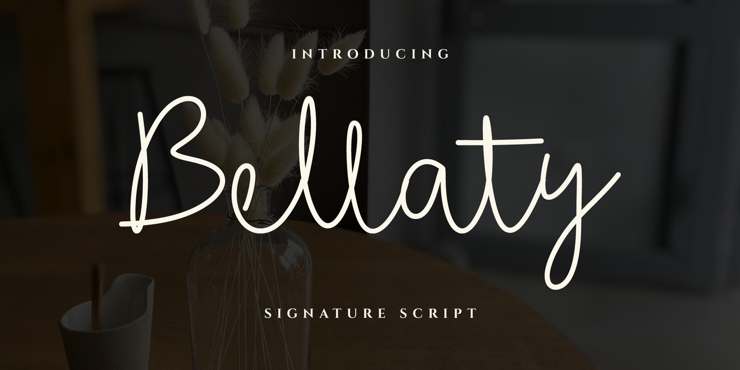 Beispiel einer Bellaty-Schriftart