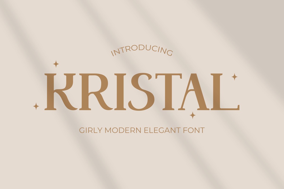 Beispiel einer Kristal Regular-Schriftart