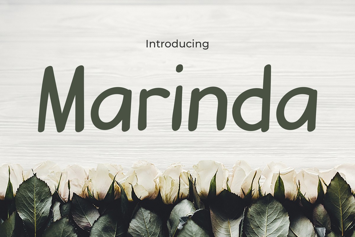 Beispiel einer Marinda-Schriftart