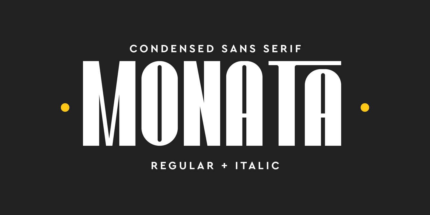 Beispiel einer Monata Italic-Schriftart