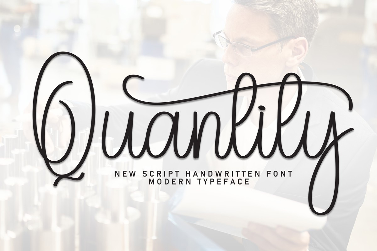 Beispiel einer Quantity-Schriftart