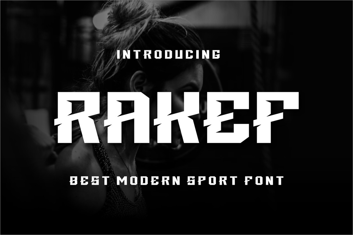 Beispiel einer Rakef-Schriftart