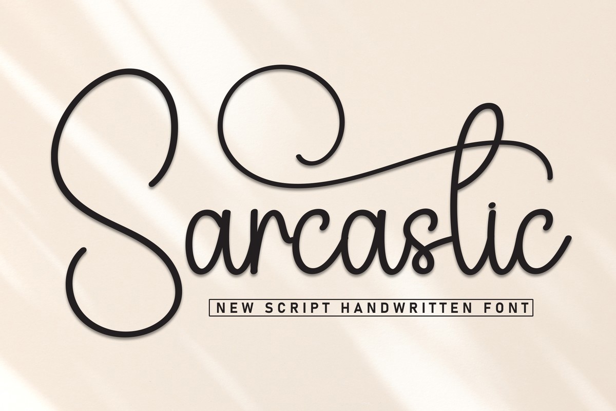 Beispiel einer Sarcastic Regular-Schriftart