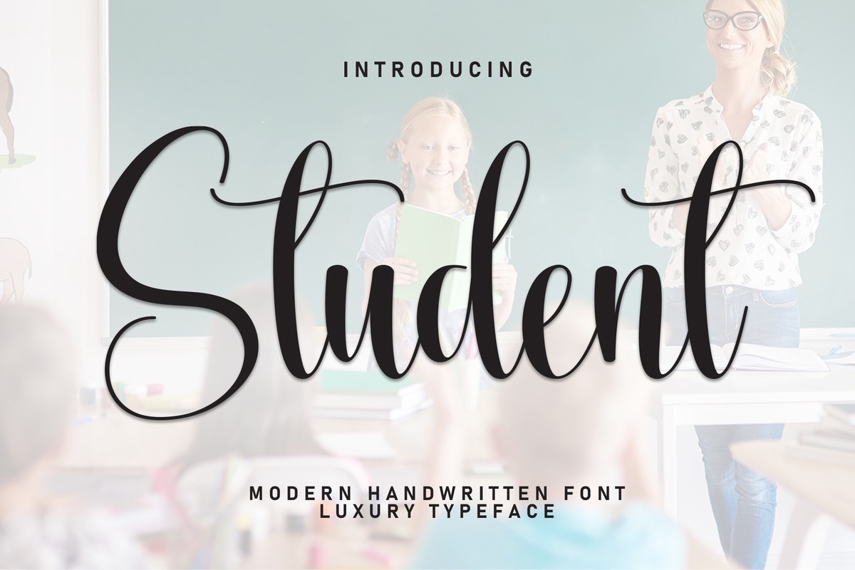 Beispiel einer Student Regular-Schriftart