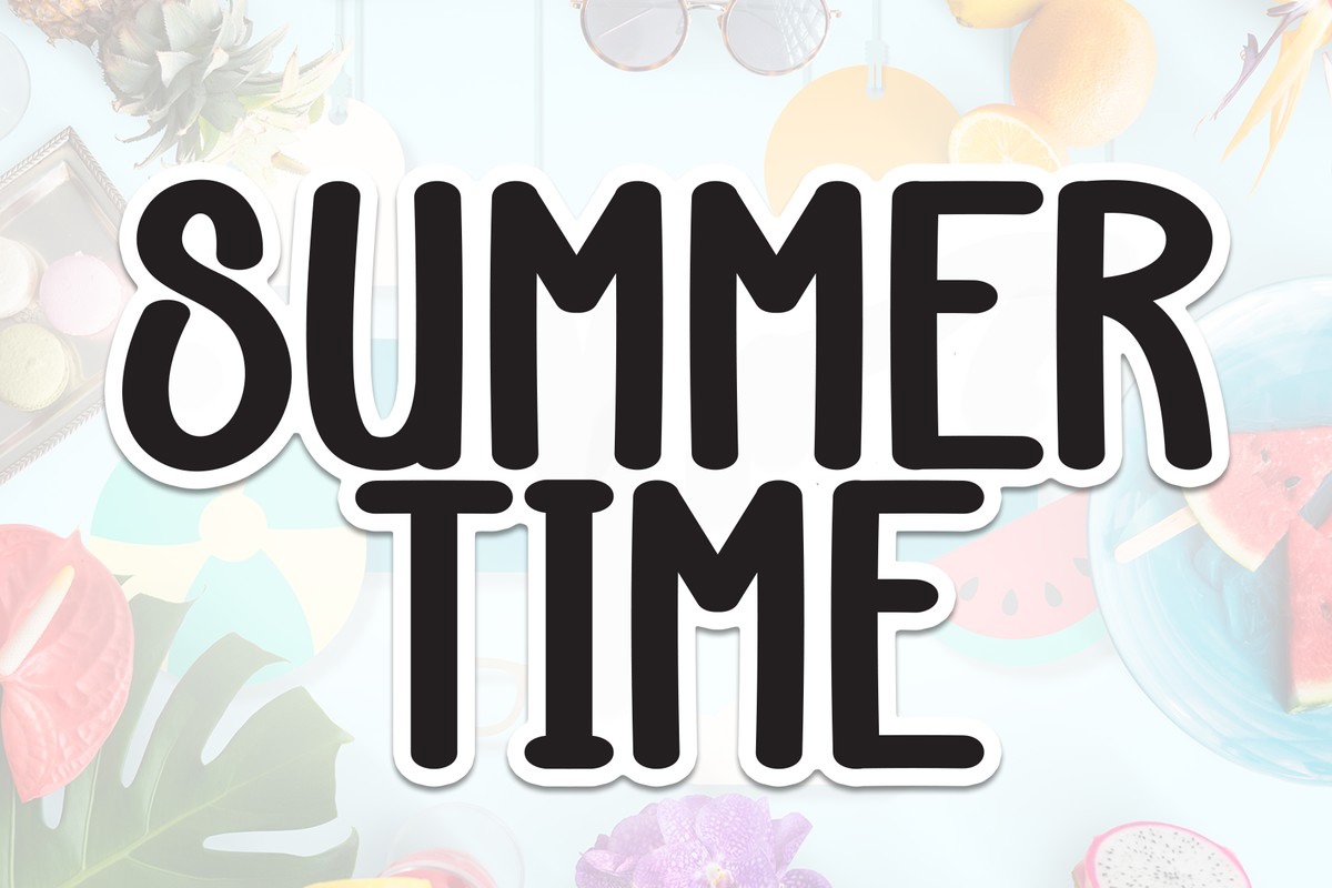 Beispiel einer Summer Time-Schriftart