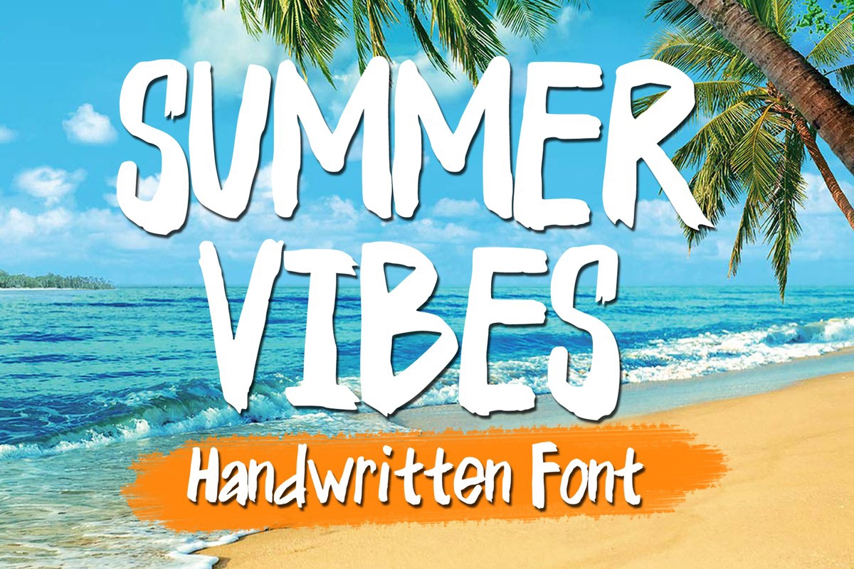 Beispiel einer Summer Vibes-Schriftart