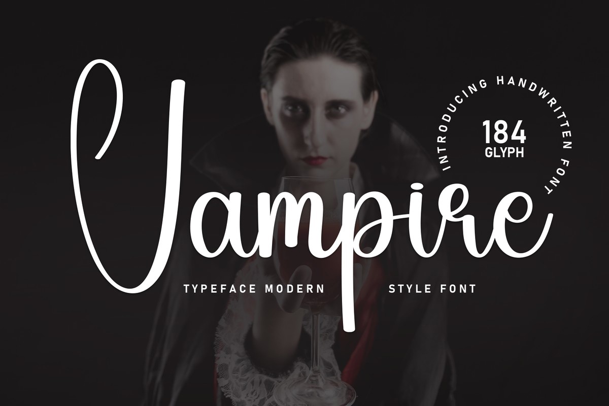 Beispiel einer Vampire Regular-Schriftart