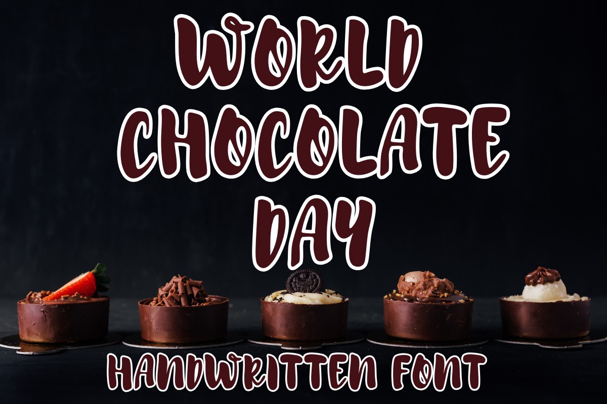 Beispiel einer World Chocolate Day-Schriftart