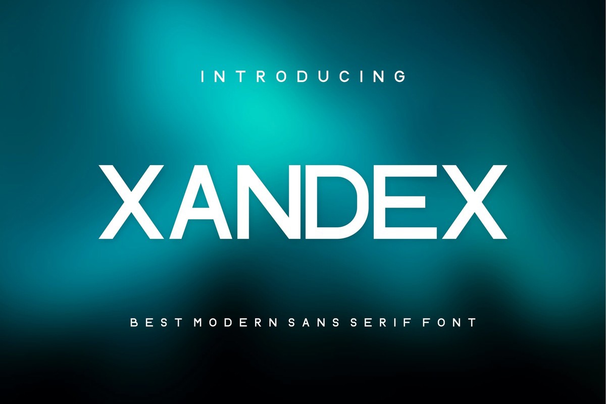 Beispiel einer Xandex Regular-Schriftart