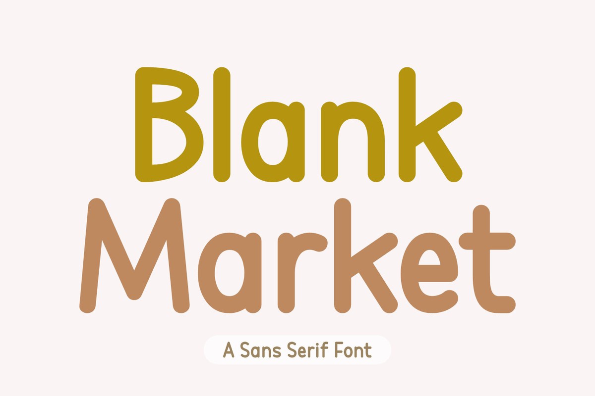 Beispiel einer Blank Market Regular-Schriftart